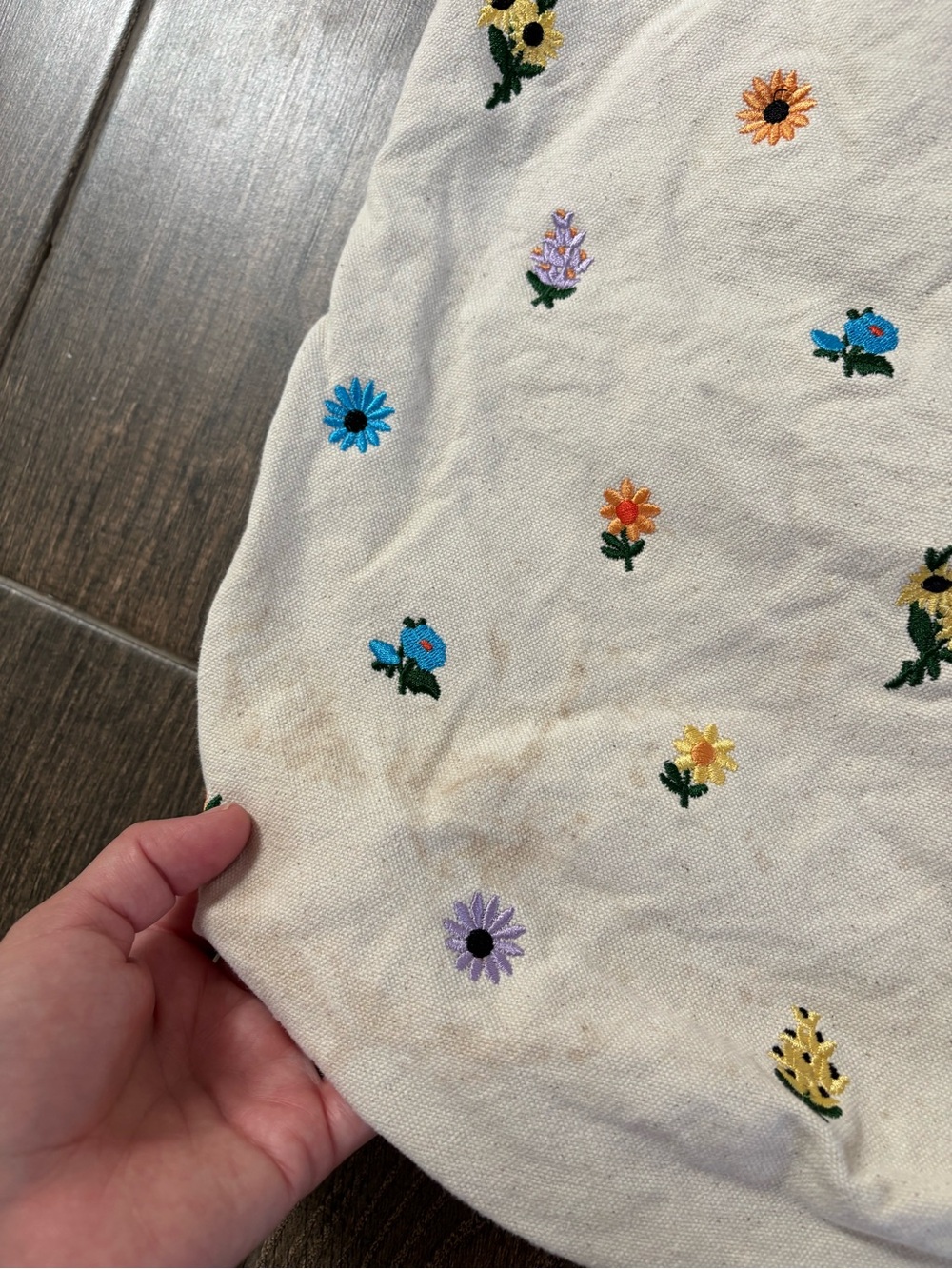 BAGGU / The Embroidered Ditsy Floral Duck Tote Bag - Picture 6 of 9